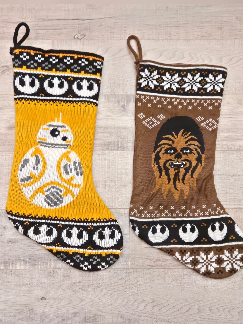 2 Star Wars BB-8 and Chewbacca Star Wars Christmas Stockings Rebel Alliance